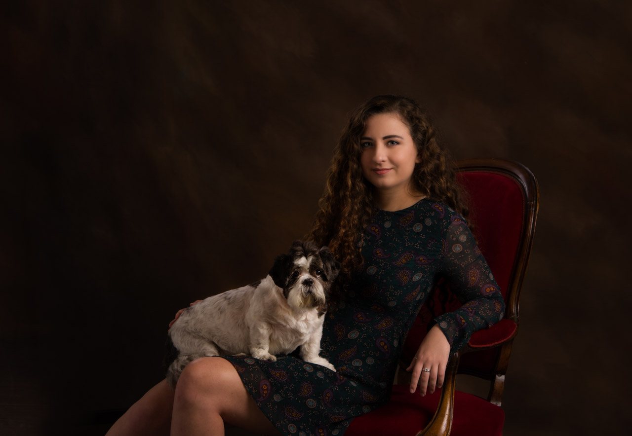 Audra photographed by Isabelle Guillen. An example of Senior portait with a vintage twist.