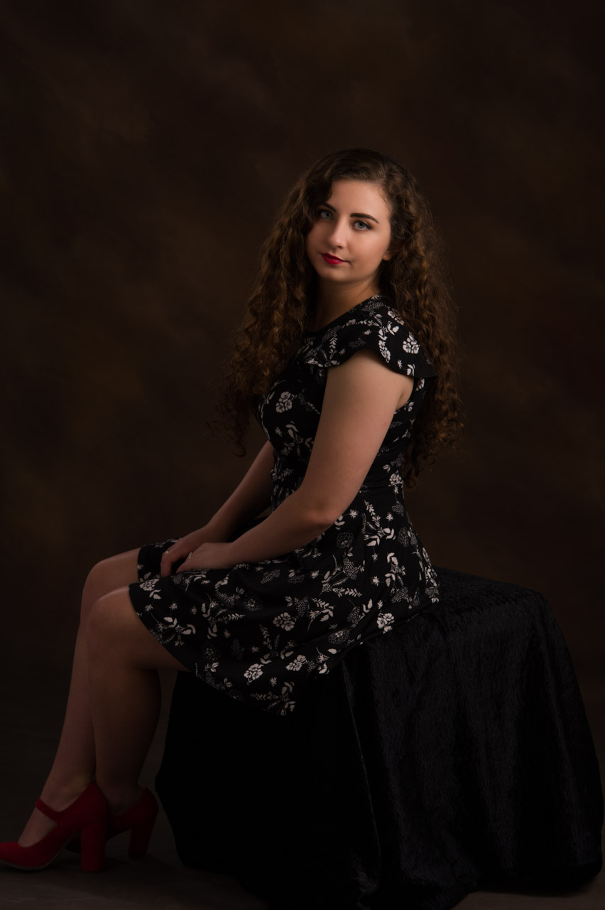 Audra photographed by Isabelle Guillen. An example of Senior portait with a vintage twist.