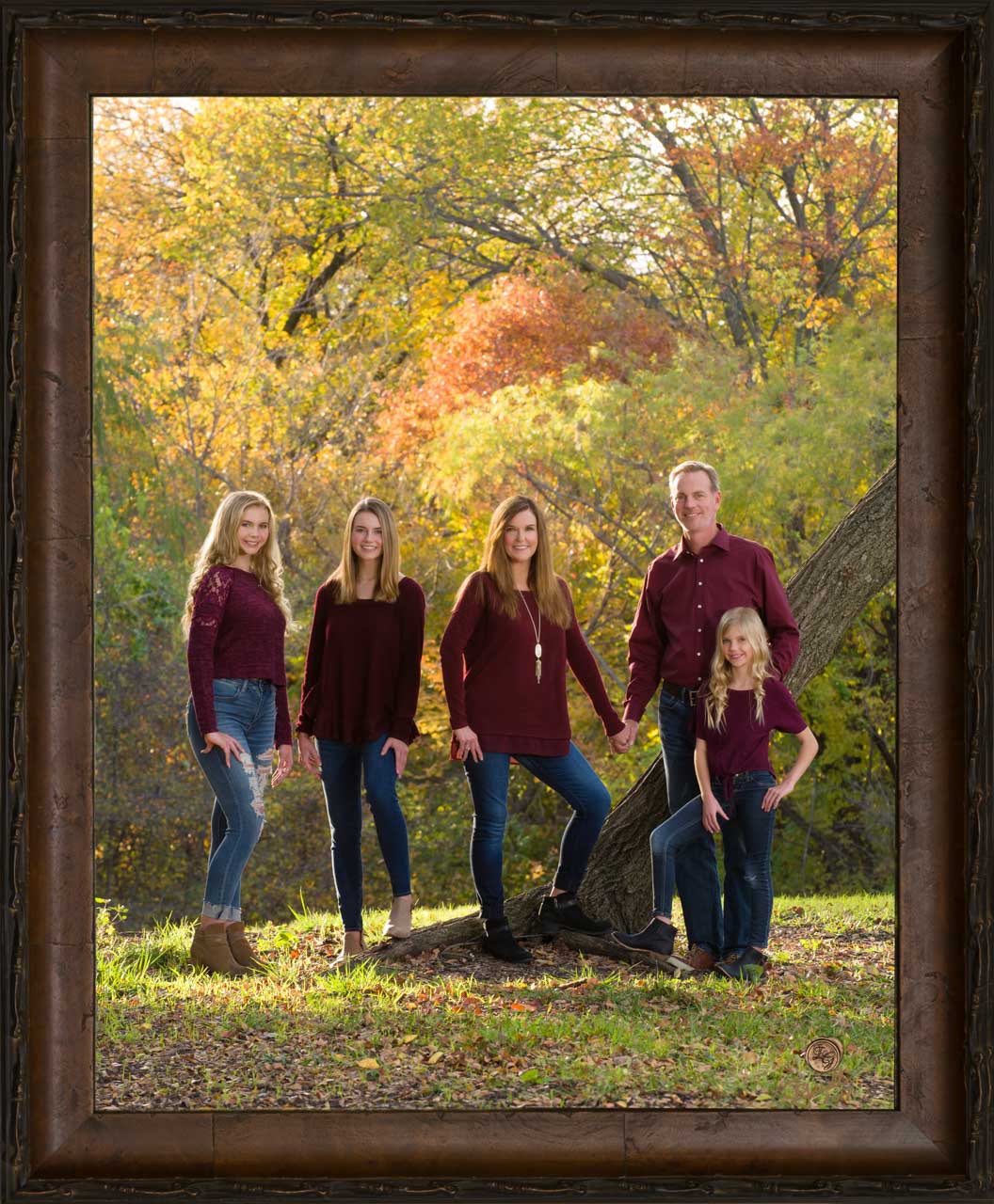 Late Fall Family Portrait by Isabelle Guillen, Portrait Artist in Dallas Metroplex