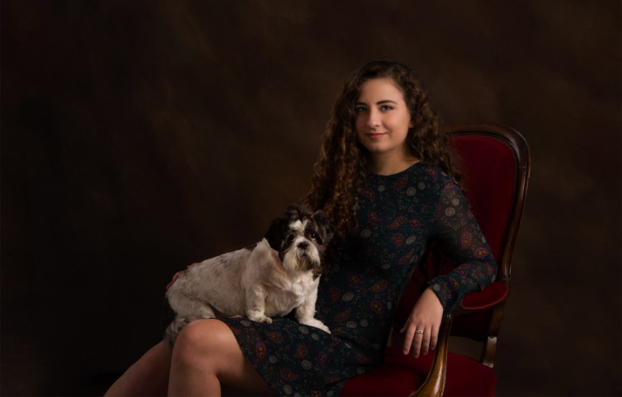 A studio portrait created by Isabelle Guillen in Plano, Texas.